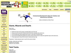Introductory/Development ideas for Outdoor and Adventurous Activities Lesson Plan