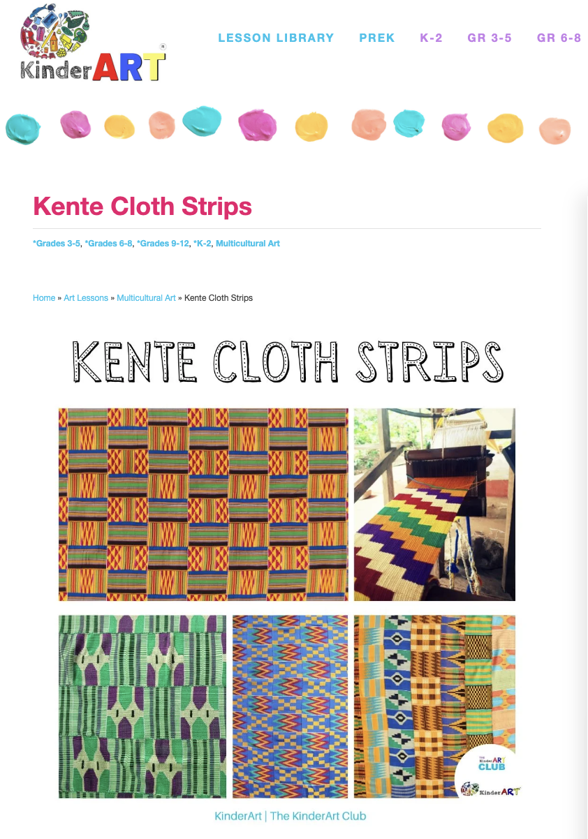 Kente Cloths Lesson Plan