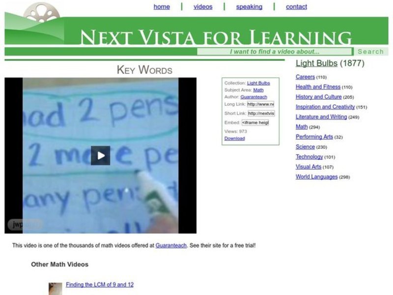 Key Words Instructional Video