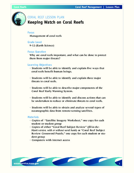 Keeping Watch on Coral Reefs Lesson Plan