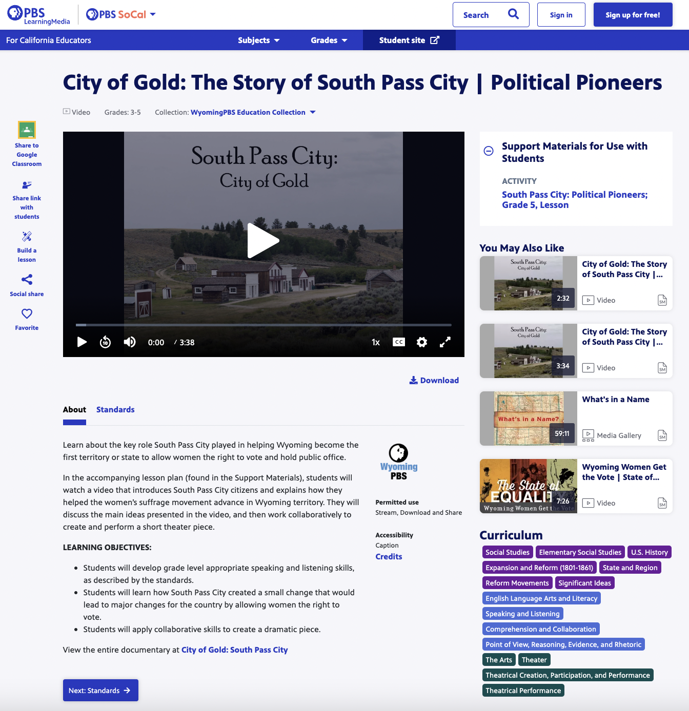 City of Gold: The Story of South Pass City | Political Pioneers Instructional Video