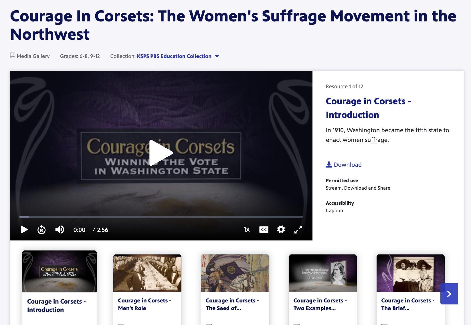 Courage In Corsets: The Women's Suffrage Movement in the Northwest Instructional Video