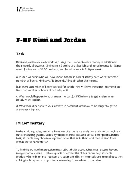 Kimi and Jordan Activity