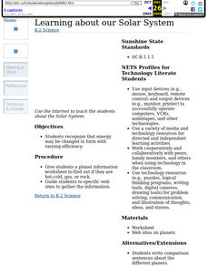 Learning about our Solar System: Lesson Plan