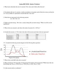 Kinetics Worksheet Worksheet