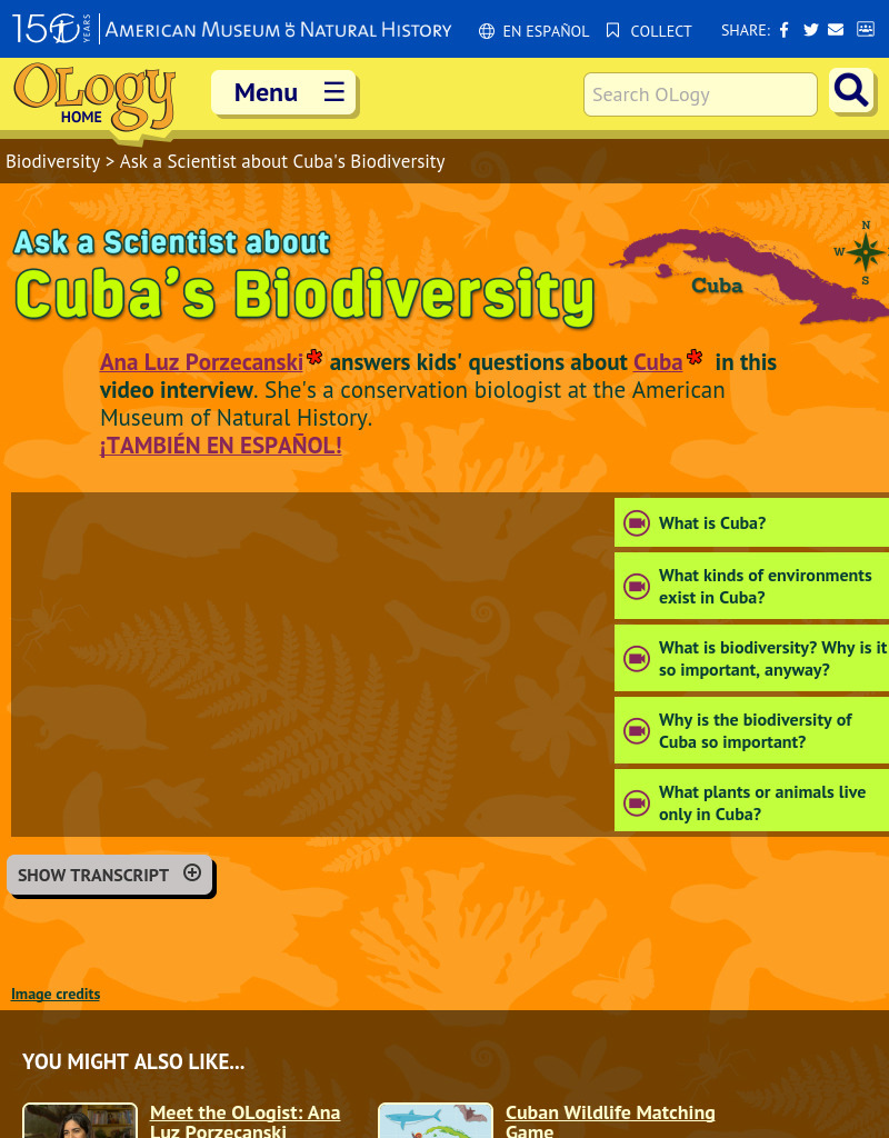 Ask a Scientist About Cuba's Biodiversity Instructional Video