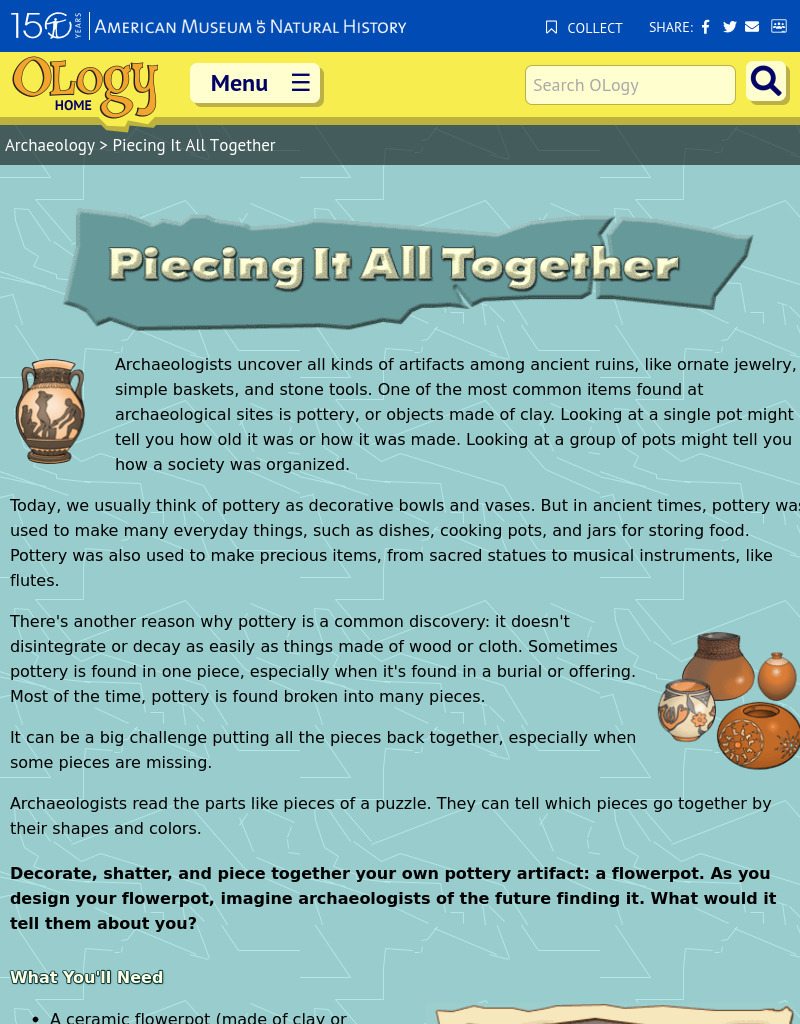 Piecing It All Together Activity