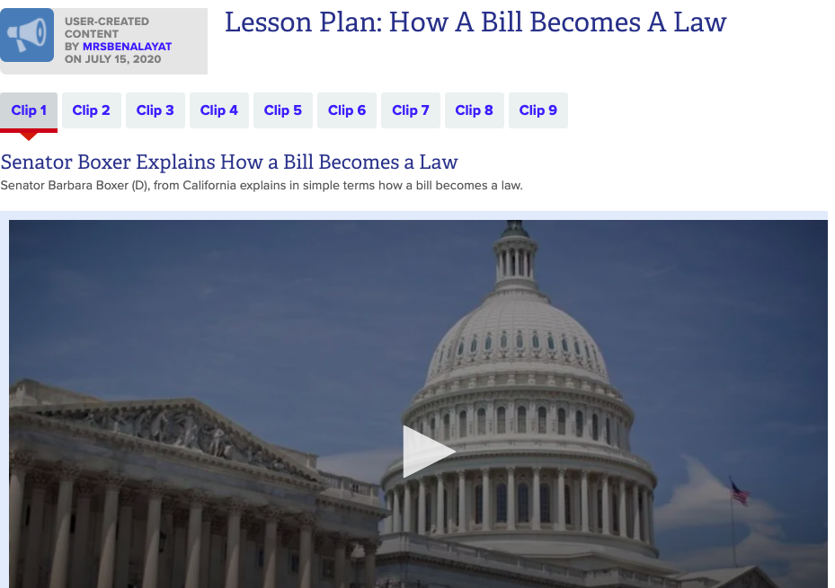 How A Bill Becomes A Law Lesson Plan