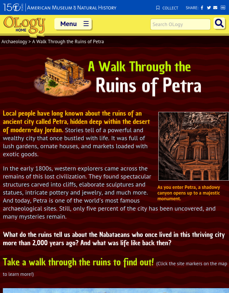 A Walk Through the Ruins of Petra Interactive