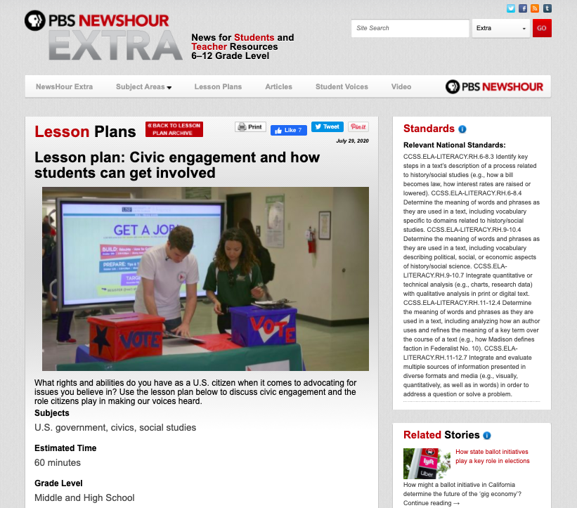 Civic Engagement and How Students Can Get Involved Lesson Plan