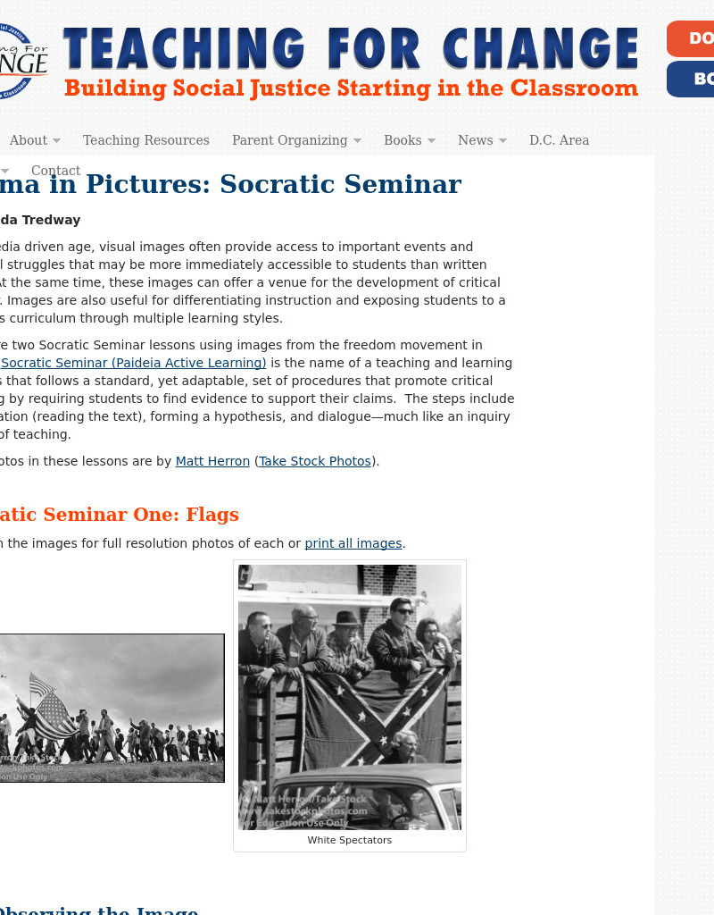Selma in Pictures: Socratic Seminar Lesson Plan