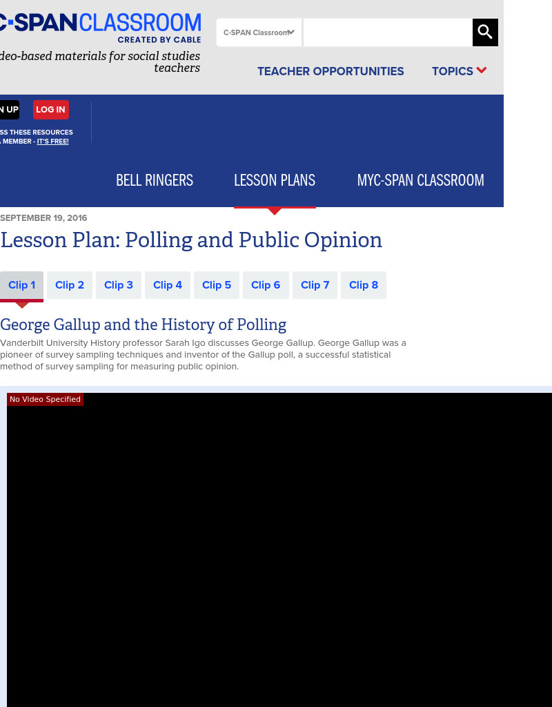 Polling and Public Opinion Lesson Plan