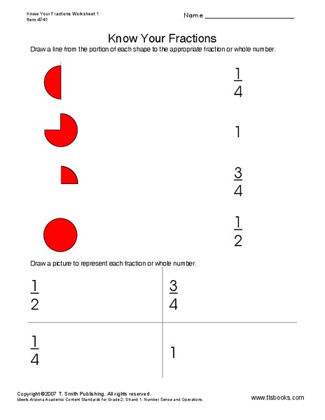 Know Your Fractions Worksheet