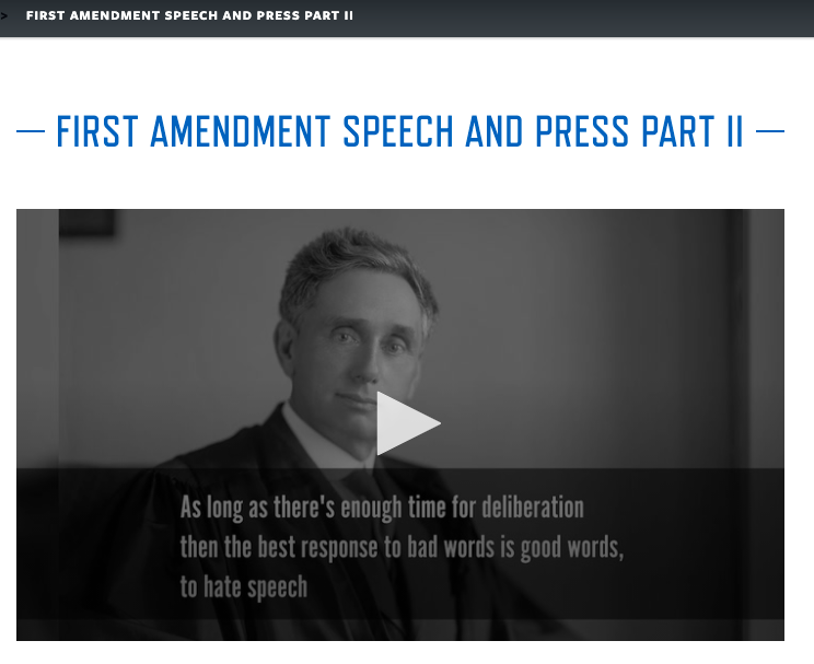 First Amendment Speech and Press Part II Instructional Video