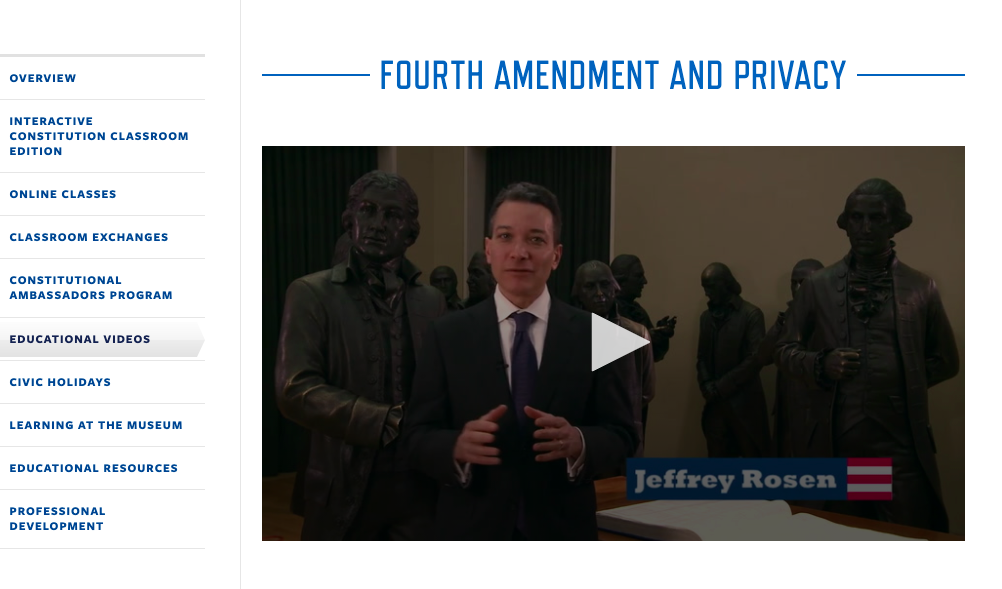 Fourth Amendment And Privacy Instructional Video