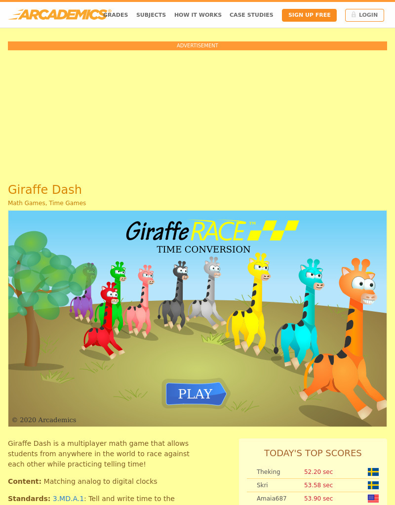 Giraffe Dash Interactive