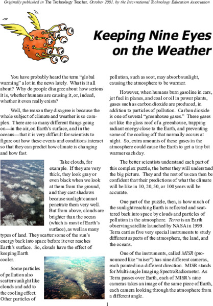 Keeping Nine Eyes on the Weather Activity