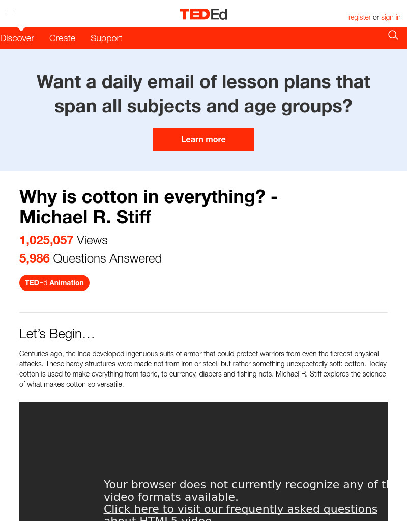 Why Is Cotton in Everything? Instructional Video