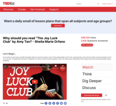 Why should you read “The Joy Luck Club” by Amy Tan? Instructional Video