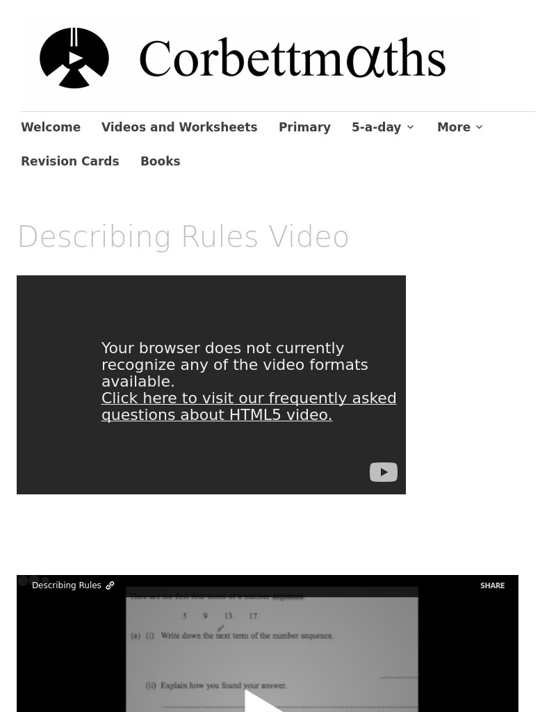 Describing Rules Instructional Video