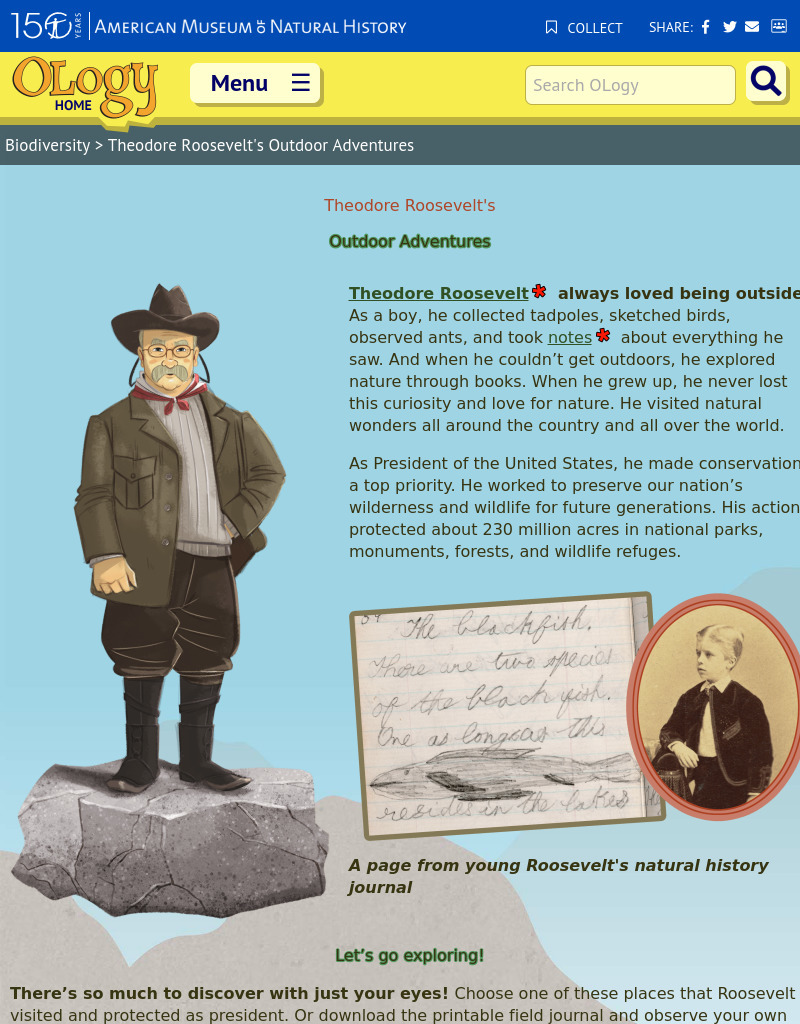Theodore Roosevelt's Outdoor Adventures Interactive