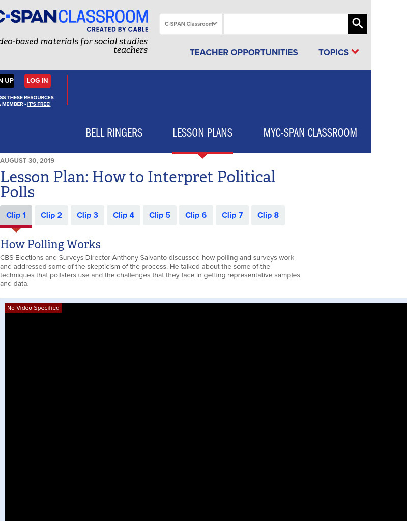 How to Interpret Political Polls Lesson Plan