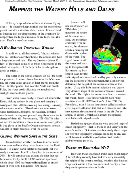Mapping the Watery Hills and Dales Activity