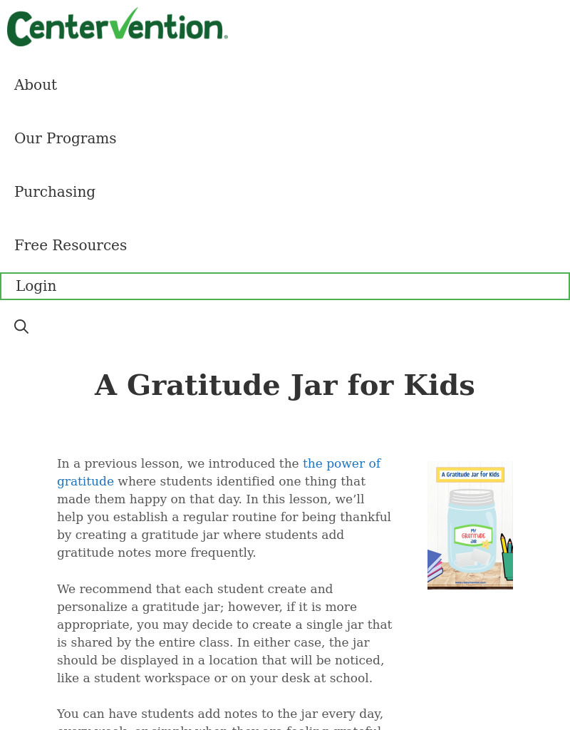 A Gratitude Jar for Kids Activity
