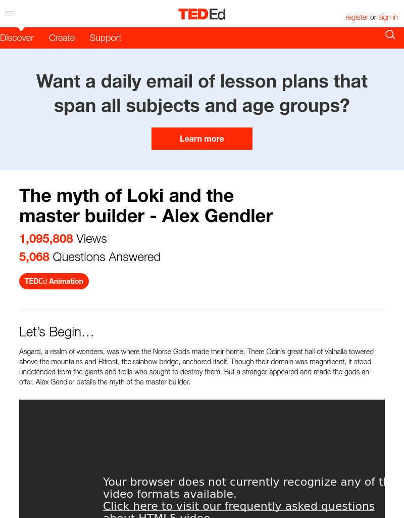 The Myth of Loki and the Master Builder Instructional Video