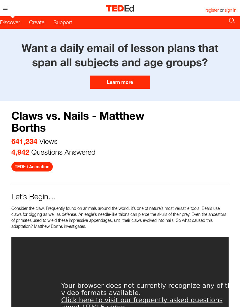 Claws vs. Nails Instructional Video
