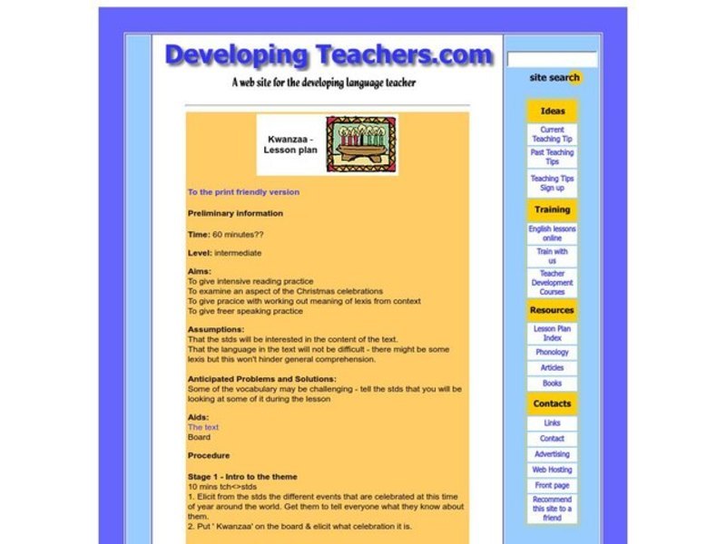 Kwanzaa Lesson Plan