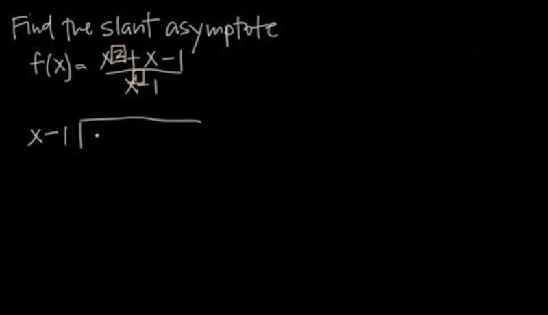 How to Find Slant Asymptotes Instructional Video