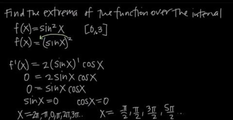 Maxima and Minima On a Closed Interval Instructional Video