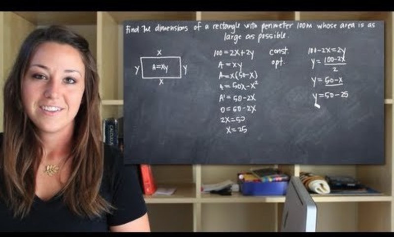 Dimensions That Maximize the Area of the Rectangle Instructional Video