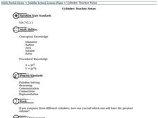 Cylinder Lesson Plan