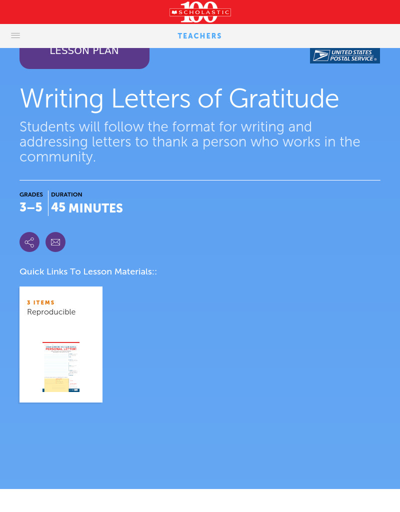 Writing Letters of Gratitude Lesson Plan