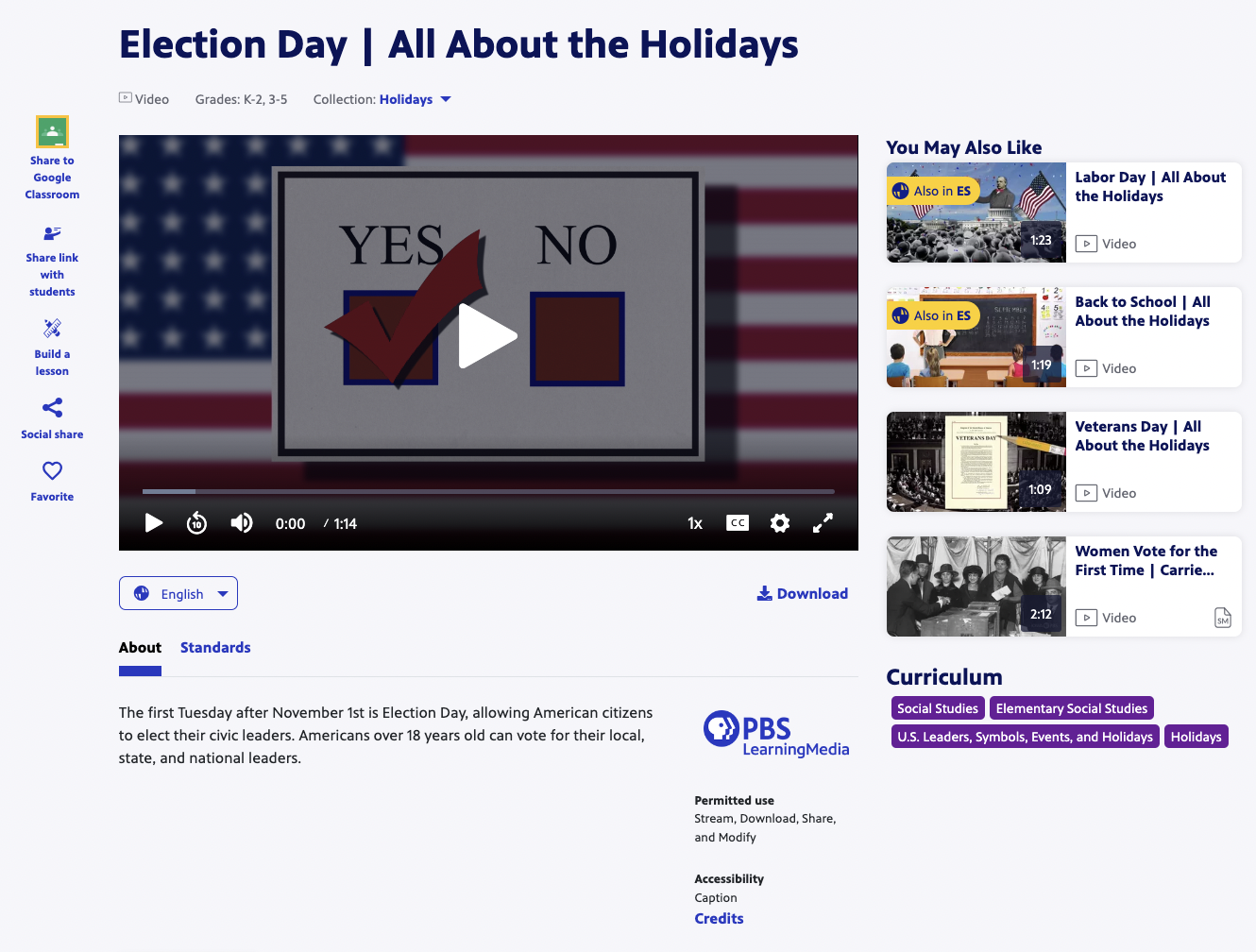 Election Day | All About the Holidays Instructional Video