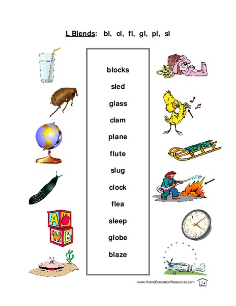 L Blends Lesson Plan