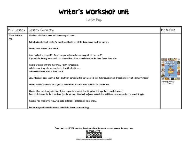 Labeling Lesson Plan