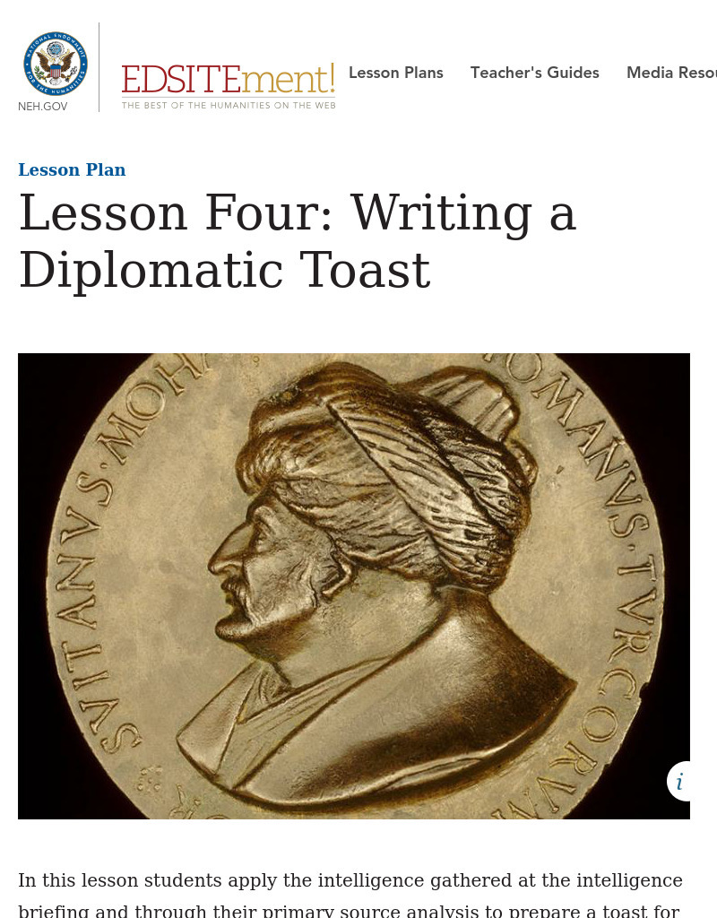Writing a Diplomatic Toast Lesson Plan
