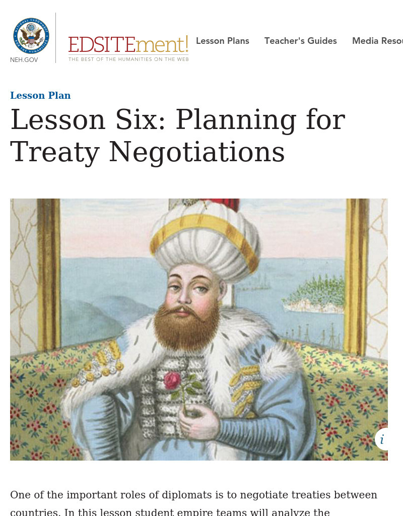 Planning for Treaty Negotiations Lesson Plan