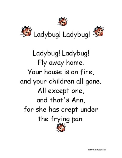 Ladybug, Ladybug Worksheet