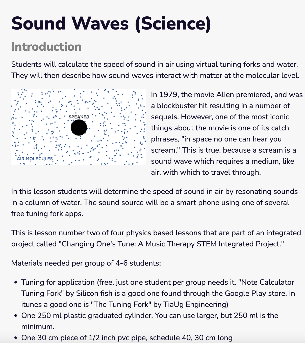 Sound Waves Lesson Plan