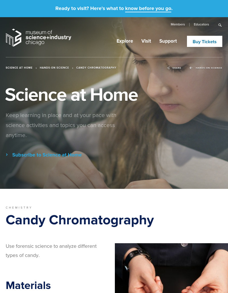 Candy Chromatography Activity