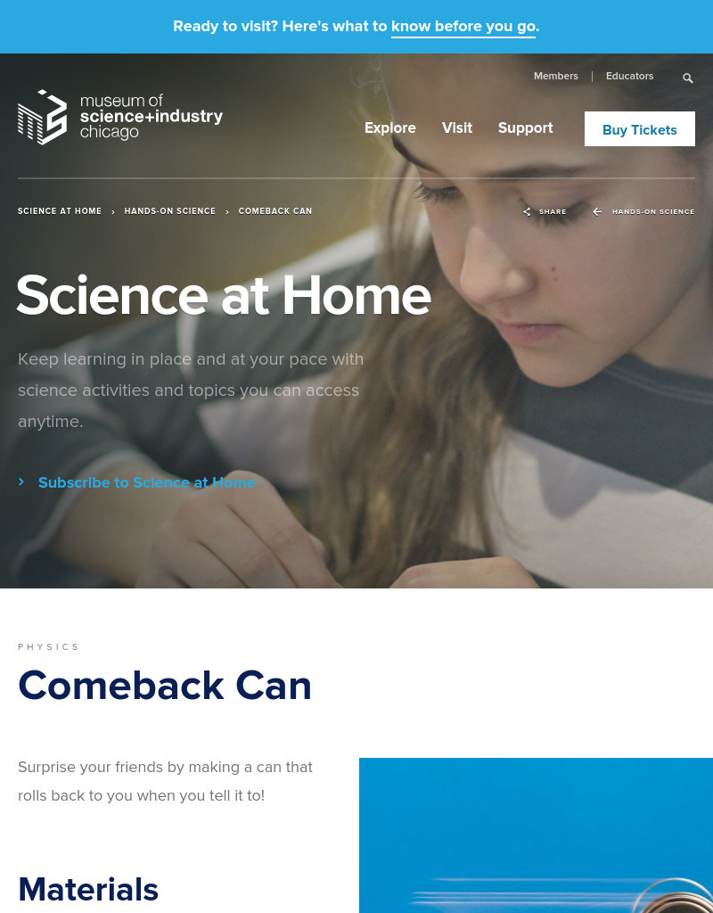 Comeback Can Activity