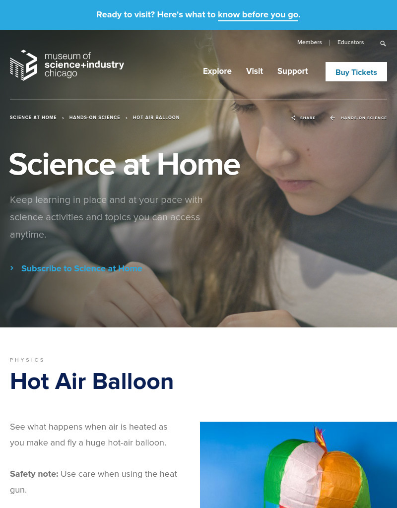 Hot Air Balloon Activity