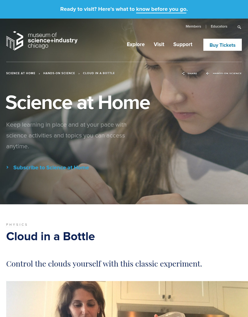 Cloud in a Bottle Activity
