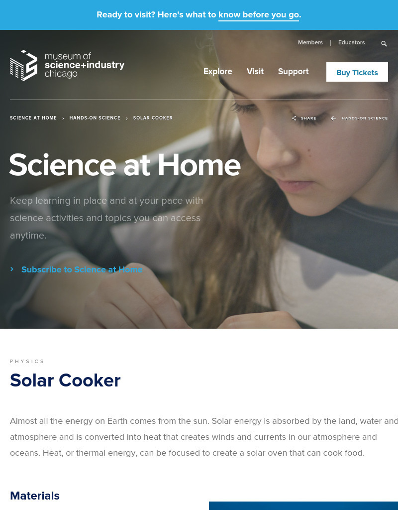 Solar Cooker Activity