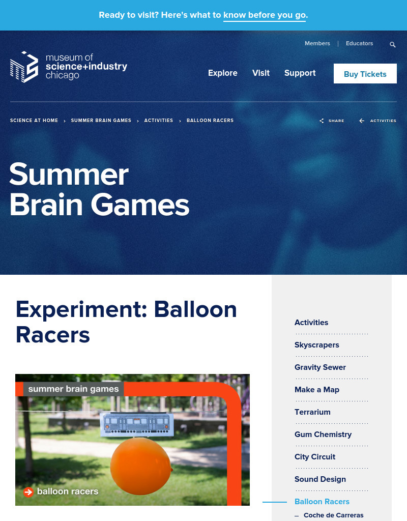 Balloon Racers Activity