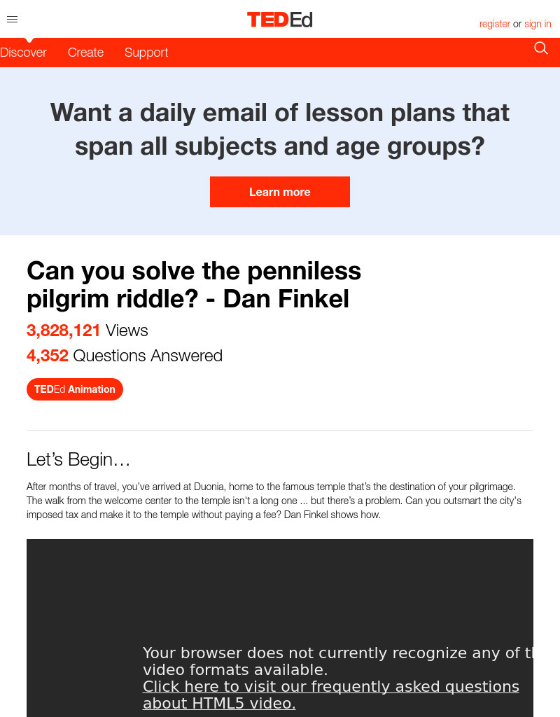 Can You Solve the Penniless Pilgrim Riddle? Instructional Video